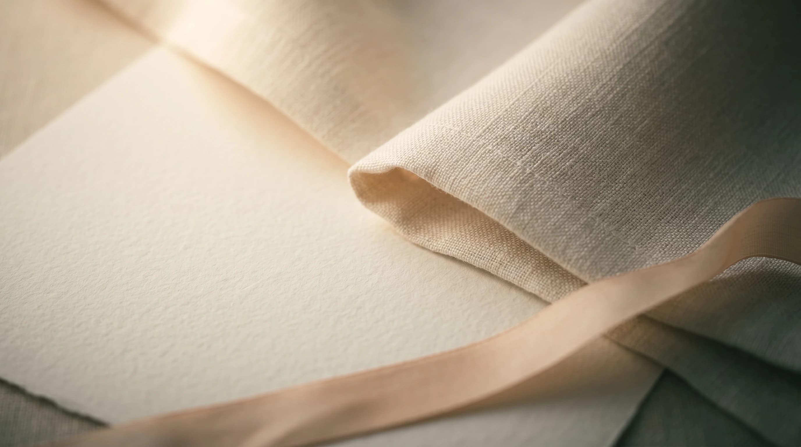 Bone-cream linen and paper — an editorial study in materials