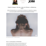 Jolie Presseartikel - Feind im Spiegel: Was tun, wenn der Körper zur Belastung wird?